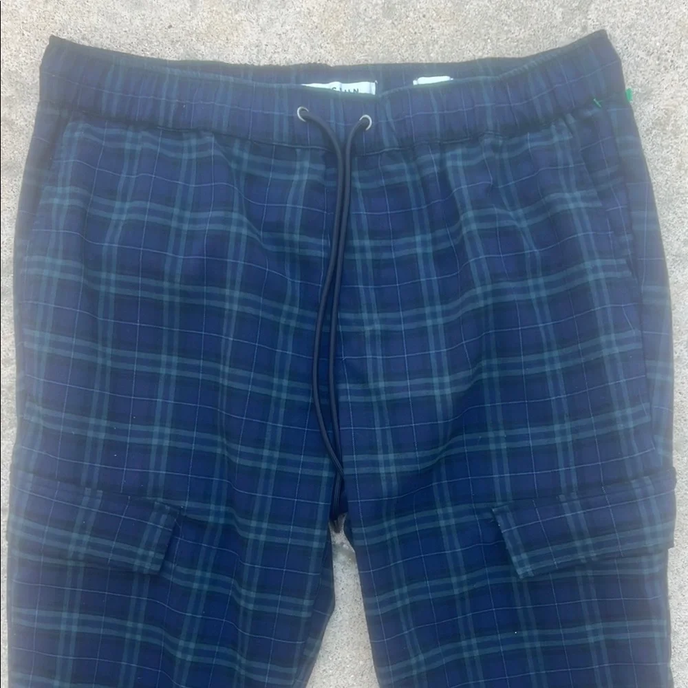 Pacsun Blue/Green Tarten Plaid Cargo Pant Men's Size L